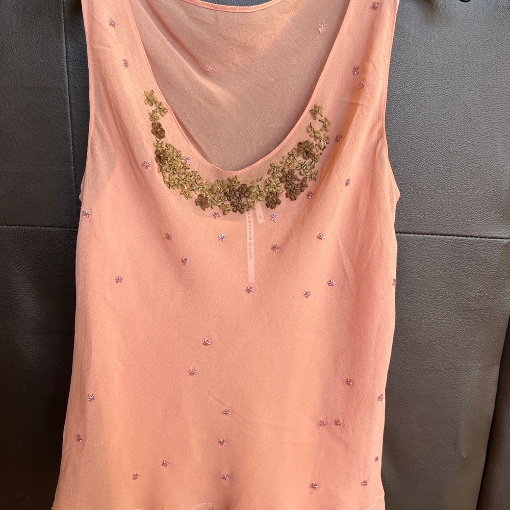 Max Studio Pink Embellished Top